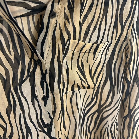 Guess | Zebra print sheer buttoned up shirt - Picture 8 of 9